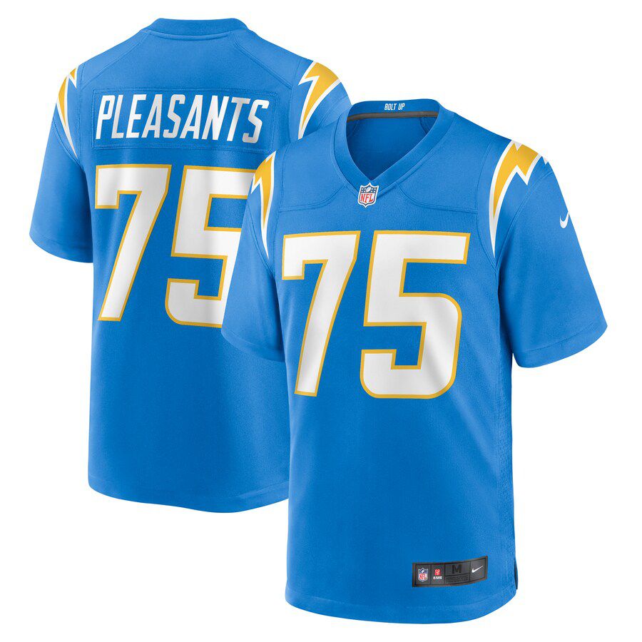 Men Los Angeles Chargers 75 Austen Pleasants Nike Powder Blue Home Game Player NFL Jersey